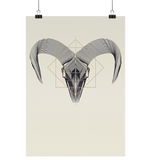 Illustration Animal Skullz - Ram - Poster