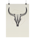 Illustration Animal Skullz - Buffalo - Poster